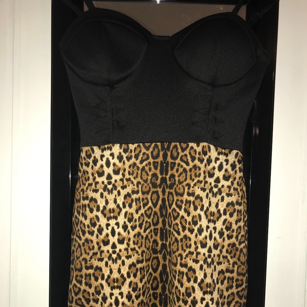 Animal Print Bustier Dress